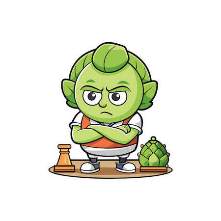 Unique Sedentary Brussels Sprouts Vegetable Artのイラスト素材