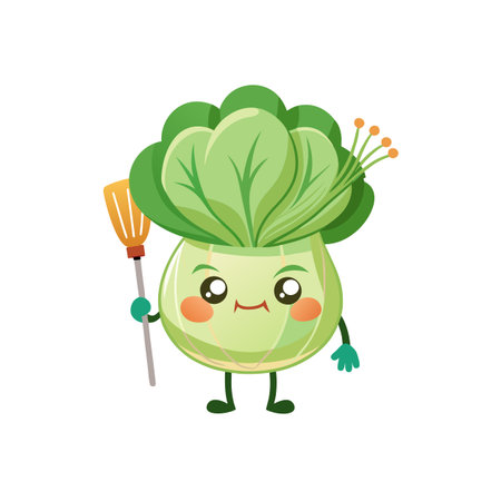 Charming Bok Choy Illustration for Unique Recipesのイラスト素材