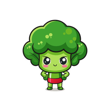 Charming Broccoli Illustration for Healthy Cookingのイラスト素材