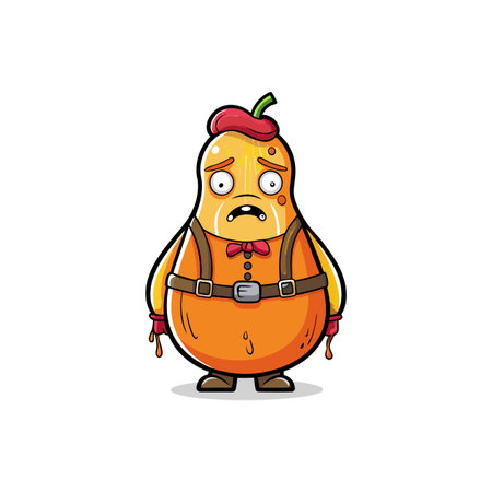 Creative Wounded Butternut Squash Vegetable Designのイラスト素材