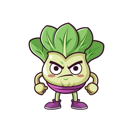 Charming Bok Choy Illustration for Culinary Artsのイラスト素材