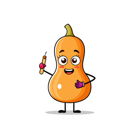 Creative Still Butternut Squash Vegetable Designのイラスト素材