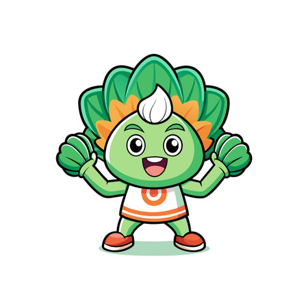 Charming Bok Choy Illustration for Healthy Cookingのイラスト素材