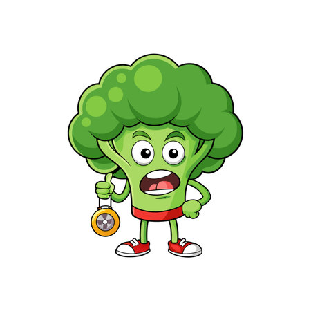 Mobile Broccoli in Debating Sceneのイラスト素材