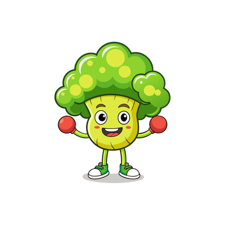 Broccoli in Weak Social Media Adventureのイラスト素材