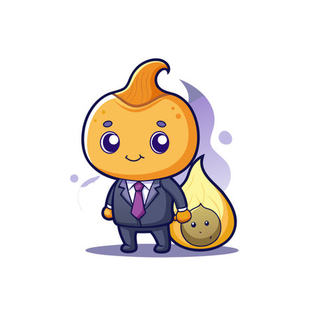 Burning Butternut Squash in Hiking Sceneのイラスト素材