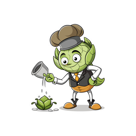 Brussels Sprouts in Still Yoga Adventureのイラスト素材