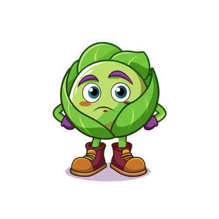 Creative Brussels Sprouts Illustration for Unique Recipesのイラスト素材