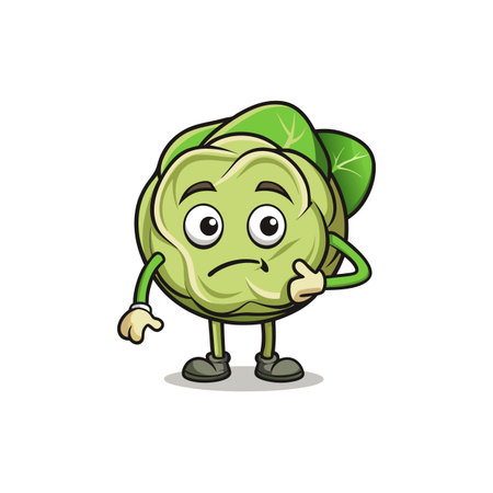 Charming Brussels Sprouts Illustration for Healthy Cookingのイラスト素材