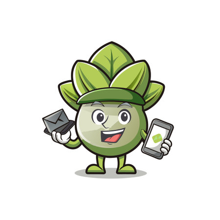 Creative Mobile Bok Choy Vegetable Origami Designのイラスト素材