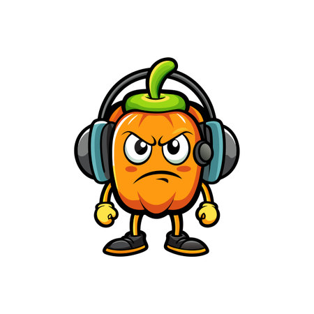 Creative Motionless Bell Pepper Vegetable Designのイラスト素材