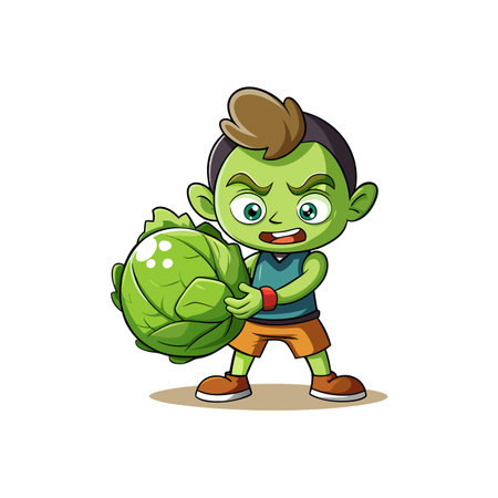 Cabbage in Unique Artistic Styleのイラスト素材