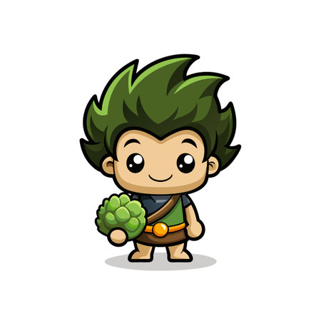 Unique Broccoli in Fossil Artのイラスト素材