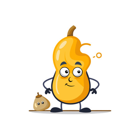 Creative Shaky Butternut Squash Vegetable Designのイラスト素材