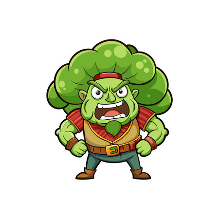 Dynamic Broccoli for Health Enthusiastsのイラスト素材