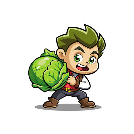 Cabbage in Creative Compositionのイラスト素材