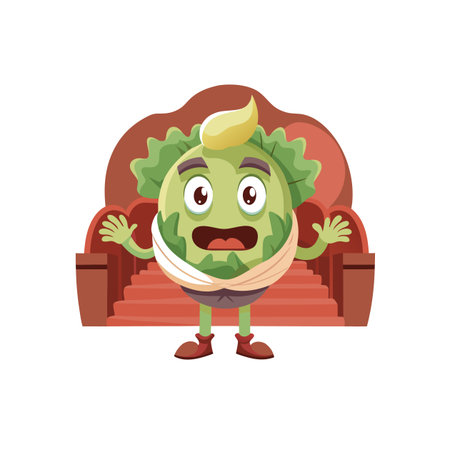 Unique Decaying Cabbage Vegetable Artのイラスト素材