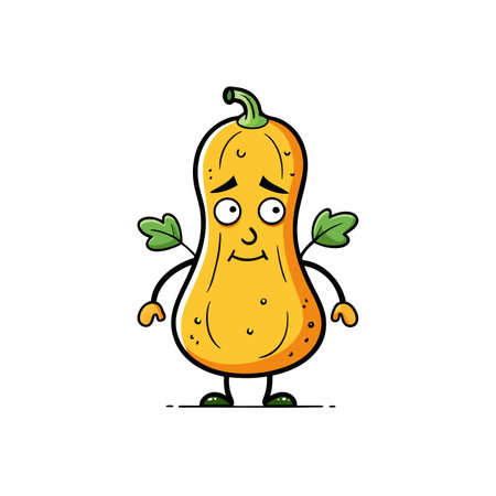 Peaceful Butternut Squash Sceneのイラスト素材