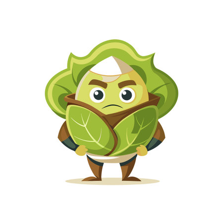 Creative Trembling Cabbage Vegetable Designのイラスト素材