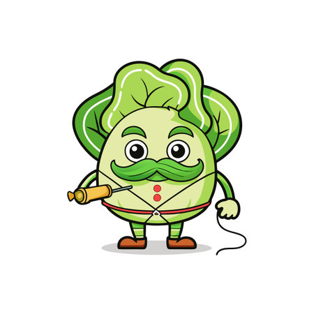 Drunk Bok Choy Engaged in Poetryのイラスト素材