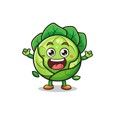 Unique Cabbage Illustration for Dance Themesのイラスト素材