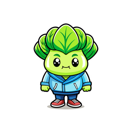 Bok Choy in a Stable Nail Painting Sceneのイラスト素材