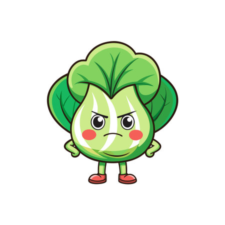 Yoga-Posing Bok Choy in Comfortのイラスト素材