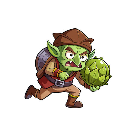 Brussels Sprouts in Artistic Role Playのイラスト素材