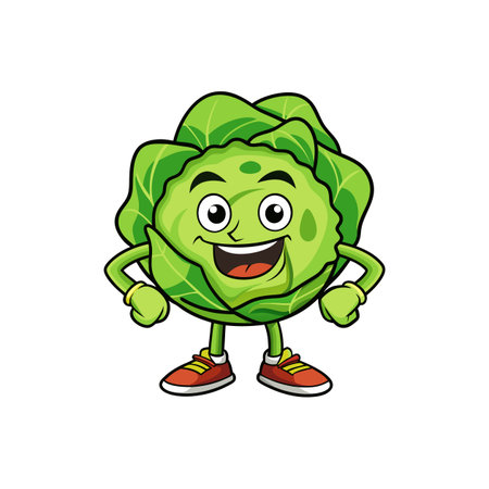 Playful Cabbage Design for Dancing Artのイラスト素材