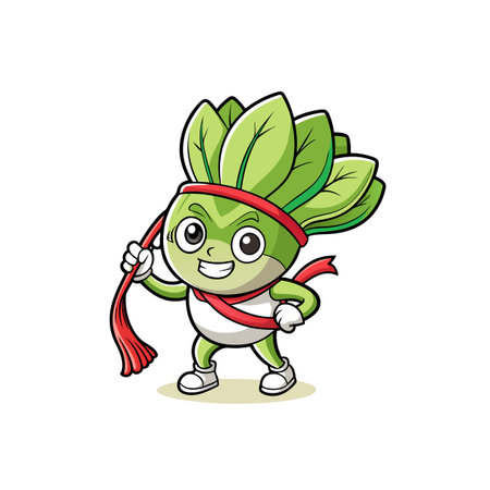 Playful Bok Choy Design for Fossil Artのイラスト素材
