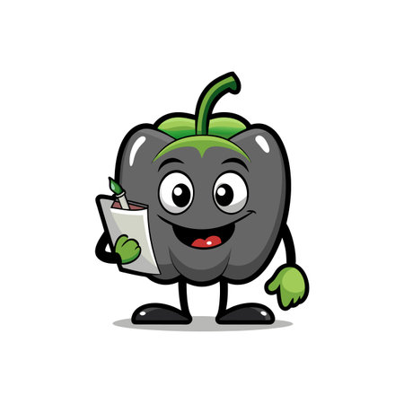 Creative Steady Bell Pepper Vegetable Film Designのイラスト素材