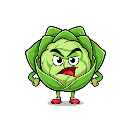 Charming Cabbage Illustration for Decorationのイラスト素材