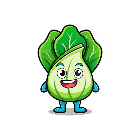 Illustration of Undernourished Bok Choy in Decorのイラスト素材