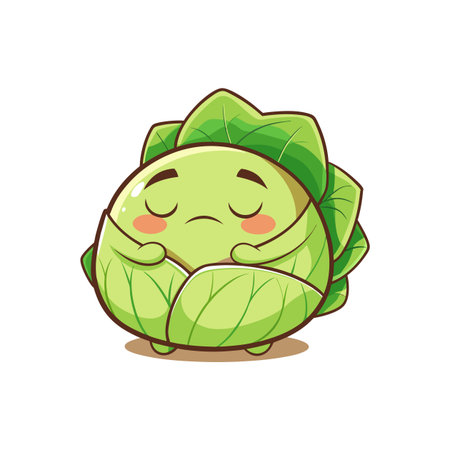 Whimsical Cabbage Artwork for Costume Themesのイラスト素材