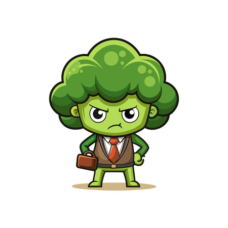 Creative Broccoli Illustration for Ceramics Artのイラスト素材