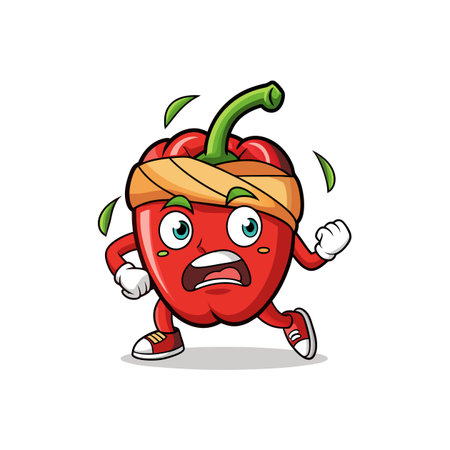 Unique Bell Pepper Art for Scrapbook Designsのイラスト素材