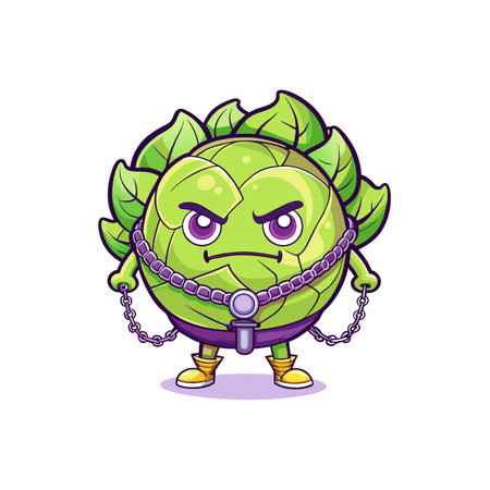 Unique Brussels Sprouts Art for Creative Projectsのイラスト素材