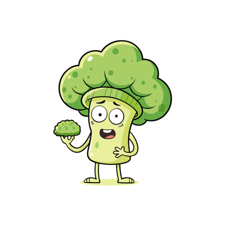 Charming Broccoli Illustration for Cross Stitchのイラスト素材
