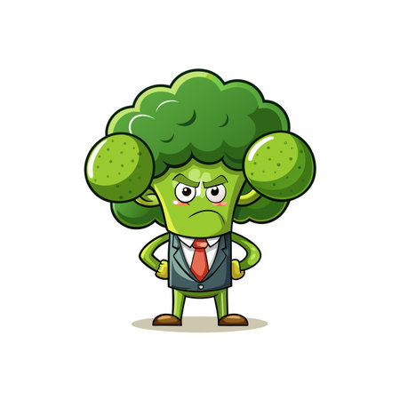 Creative Broccoli Sketch for Ceramics Artのイラスト素材