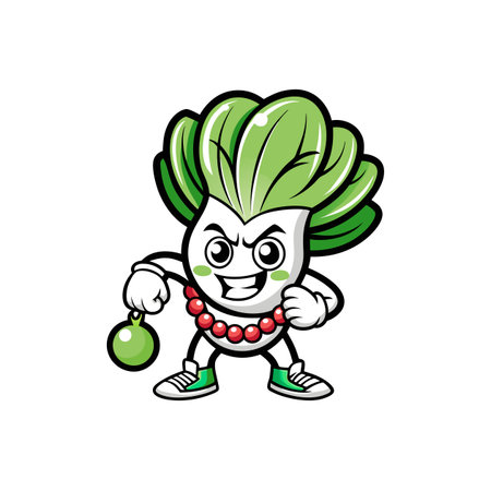 Playful Bok Choy Design for Thrifting Projectsのイラスト素材