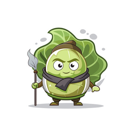 Whimsical Cabbage Artwork for Political Designのイラスト素材