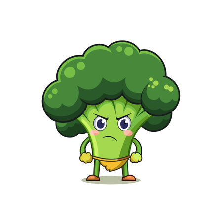 Broccoli in Writing Sceneのイラスト素材