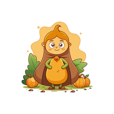 Playful Butternut Squash Design for Comfort Themesのイラスト素材