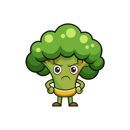 Peckish Broccoli in Writing Artのイラスト素材