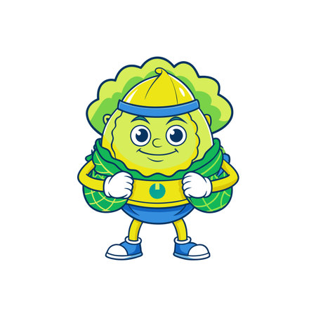 Playful Cabbage Design for Strong Themesのイラスト素材