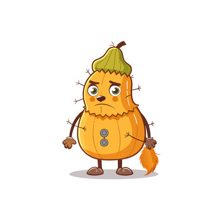 Unique Butternut Squash Art for Seasonal Decorのイラスト素材