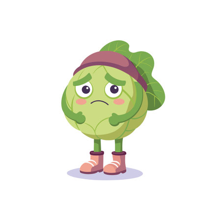 Brussels Sprouts in Ailing Journal Sceneのイラスト素材