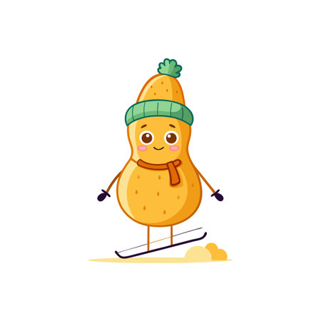 Butternut Squash in Relaxed Ski Artのイラスト素材