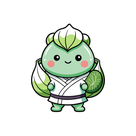 Creative Cabbage Illustration for Queasy Themesのイラスト素材