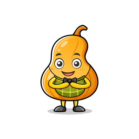 Dynamic Unconscious Butternut Squash Illustrationのイラスト素材